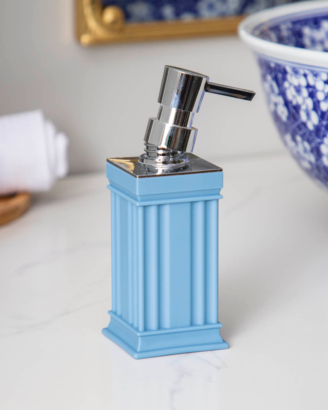 Frendorf | BlueFlow Seifenspender | Zeitloses & Modernes Design | Hochwertige Verarbeitung | Blau