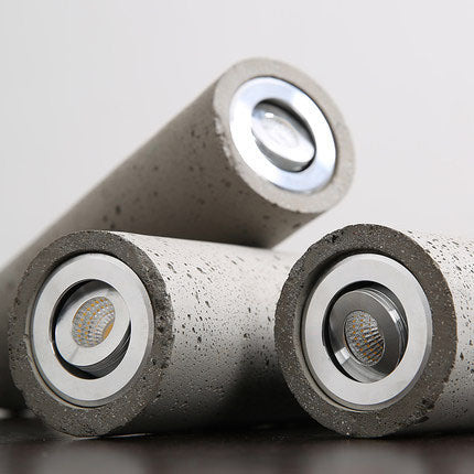 Frendorf | StoneCast Industrielle Zylinder-Pendelleuchte aus Beton | 1 Licht | Glatte oder Raue Oberfläche