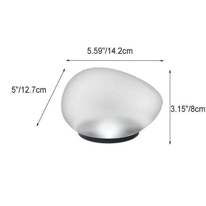 Solar Pebble ABS Sandgestrahltes Glas LED Außenlandschaftslicht