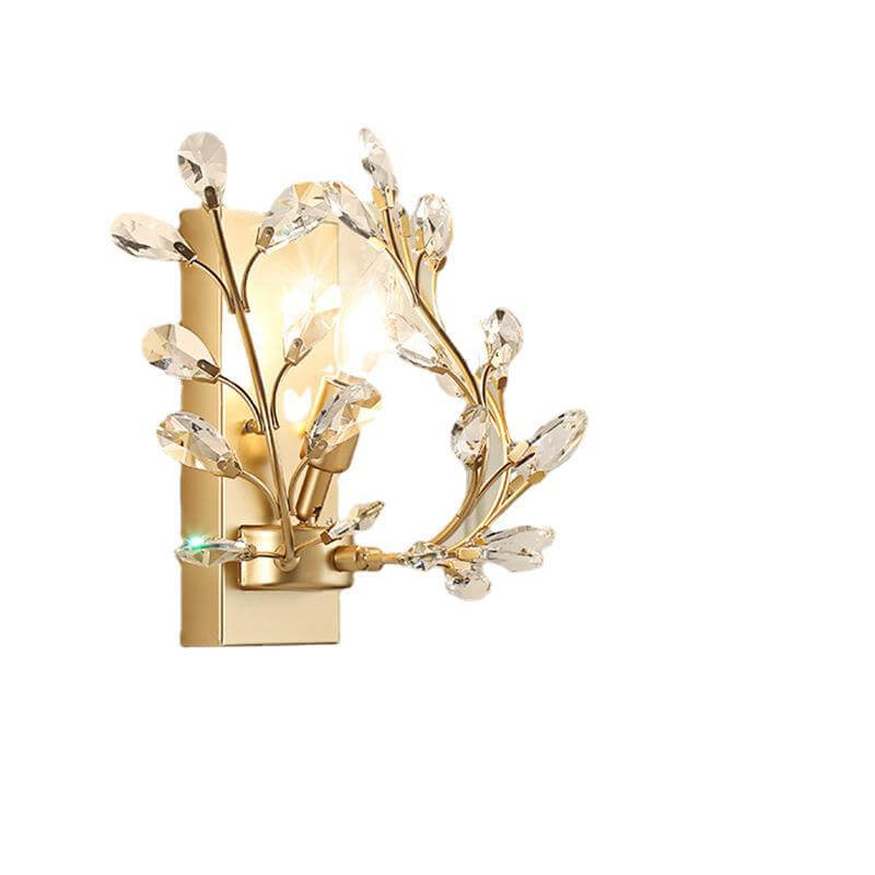 Frendorf | Luminis Wandleuchte | Luxus-Kristall-Design | Blattmotiv | 1-flammig & Modern