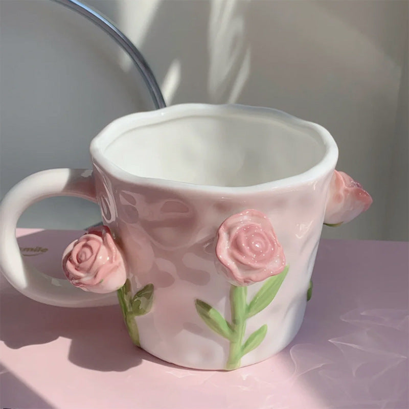 Frendorf 3D Floral Handbemalte Tasse