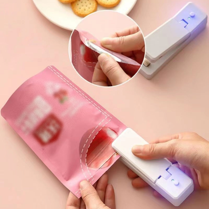 Frendorf | 2 in 1 USB wiederaufladbarer Mini-Taschenversiegeler mit Schneidemesser