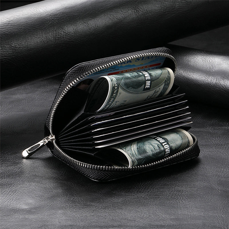 Frendorf | Intelligente AirTag-Reißverschluss-RFID-Leder-Geldbörse