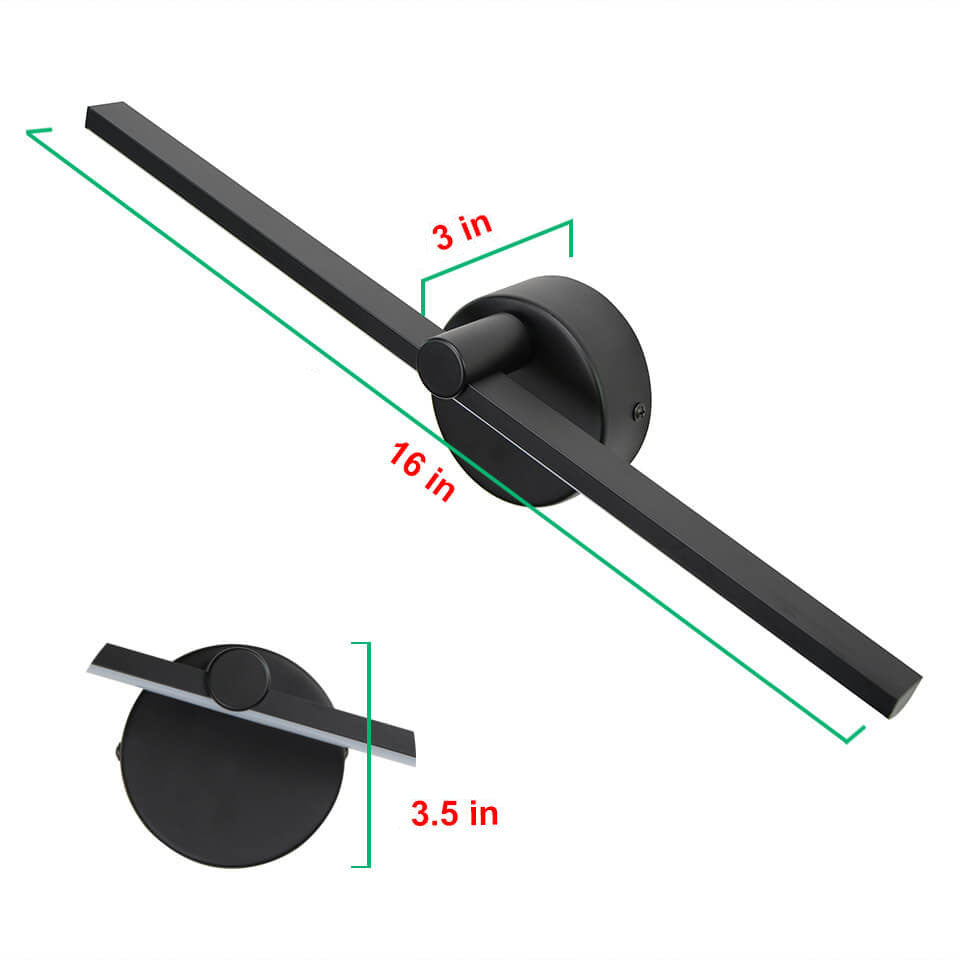 Nordic Minimalist Aluminium Lange Bar Schalter LED Spiegel Wandleuchte Lampe