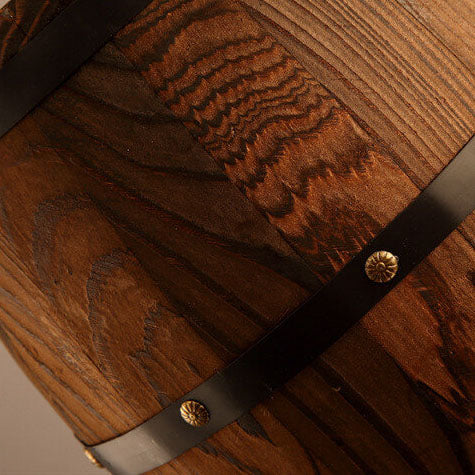 Frendorf | BarrelGlow Vintage Pendelleuchte | Holz-Weinfass-Design | 1-flammig | Rustikale Beleuchtung