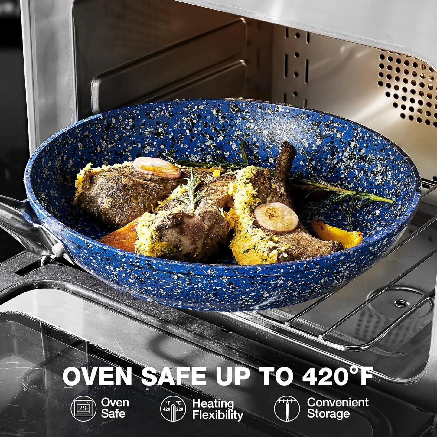 Frendorf | 10" Bratpfanne mit Deckel Antihaftbeschichtung Edelstahlgriff