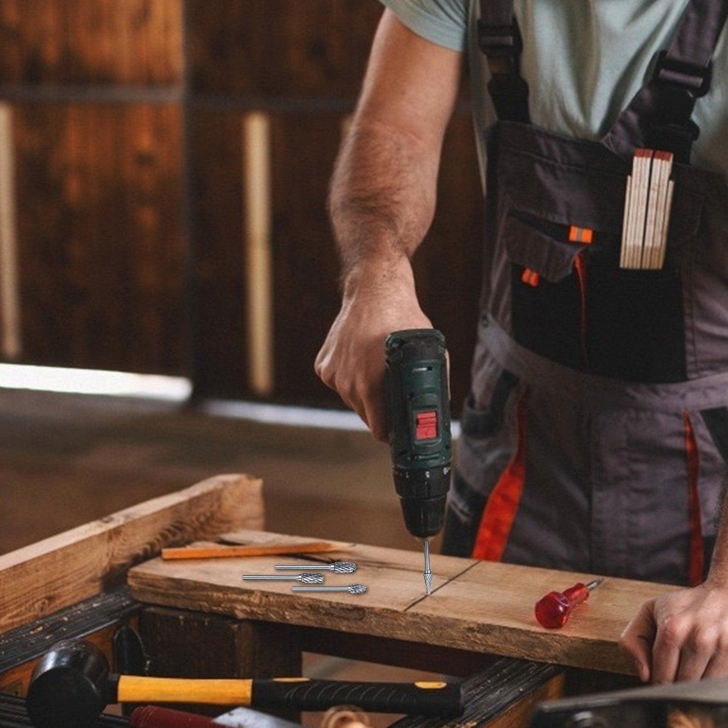 Frendorf | 10-teilig: Doppelschneidige Hartmetall-Rotationsfräser-Bit-Set