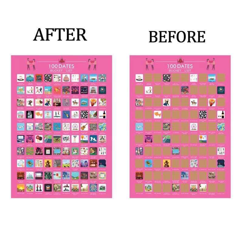 Frendorf | 100 Dates Scratch Off Poster