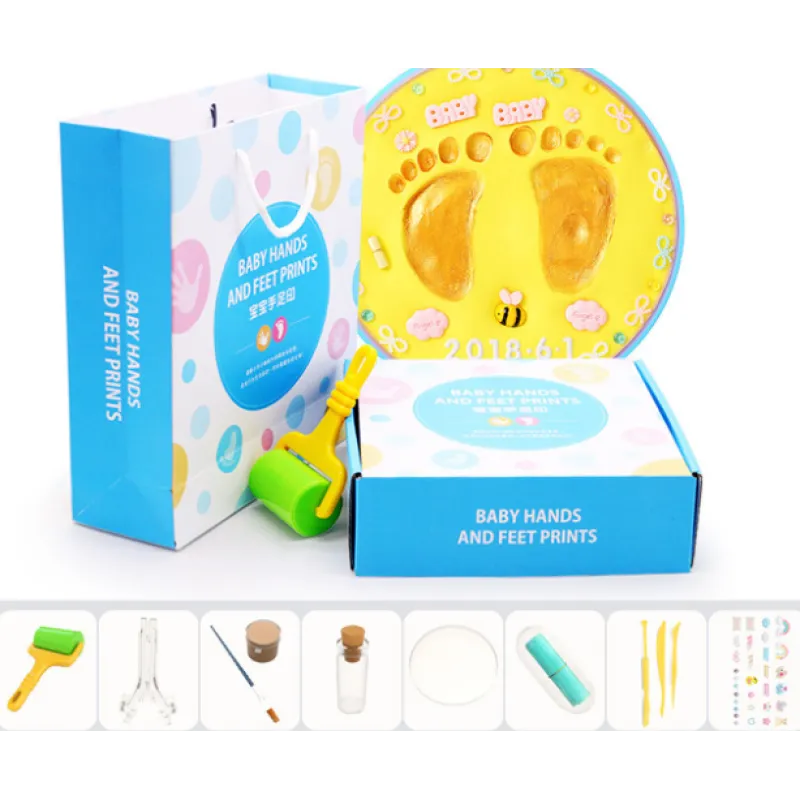 Frendorf | Baby Handabdruck Set mit Ton – Fußabdruck Erinnerung DIY