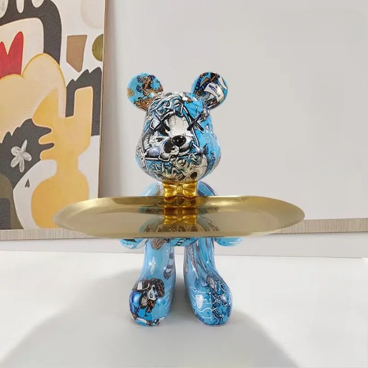 Bärenstatue mit Tablett