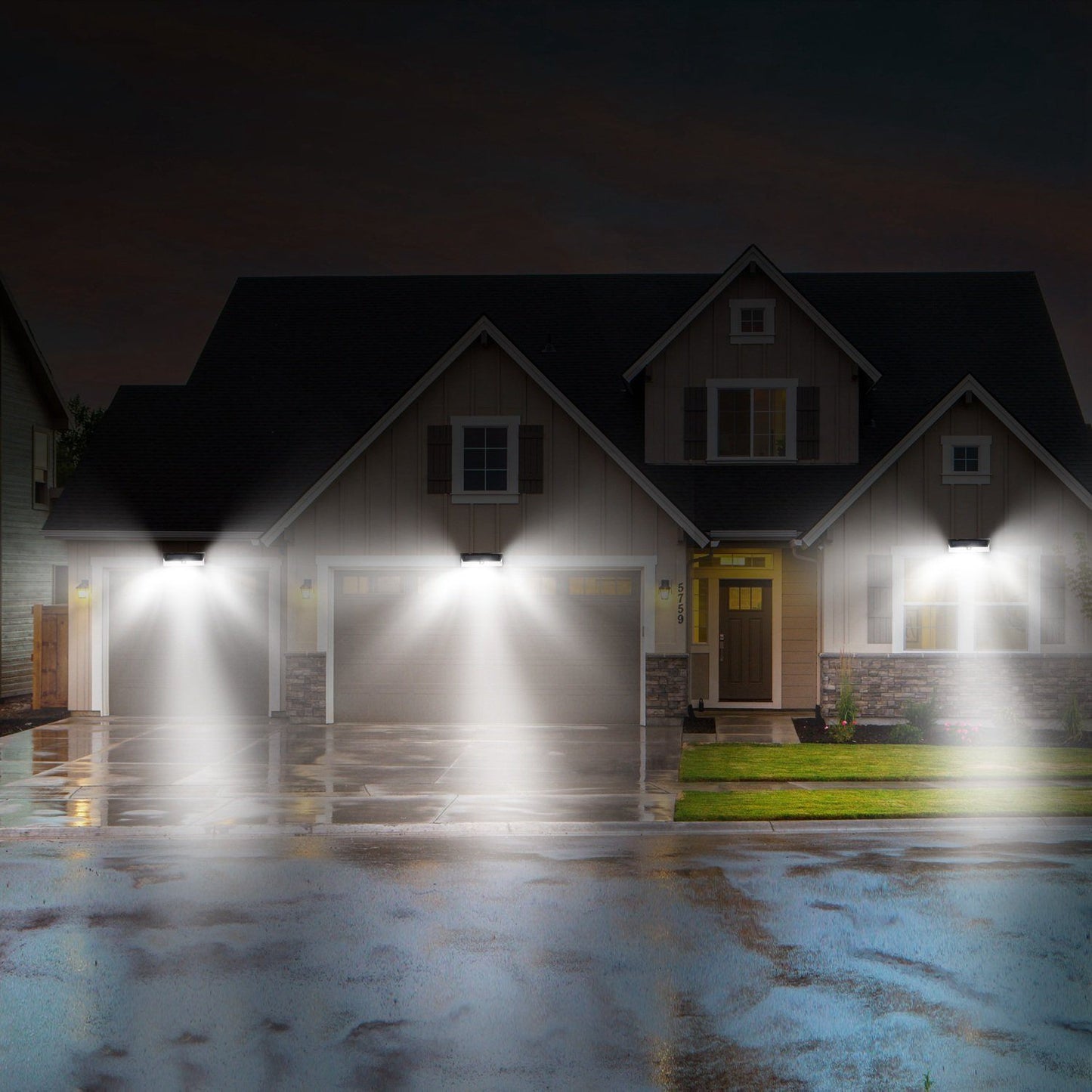 Frendorf | 118 LEDs Solar Wandlicht Außen Bewegungsmelder Lampe