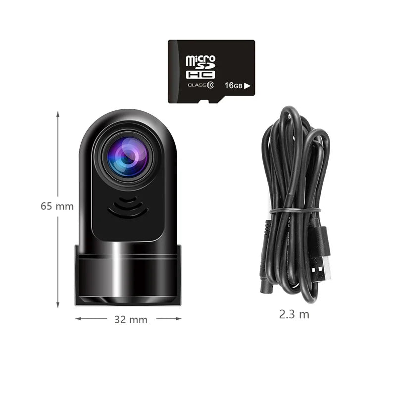 1080P HD Mini ADAS Dashcam mit 360° Drehfunktion