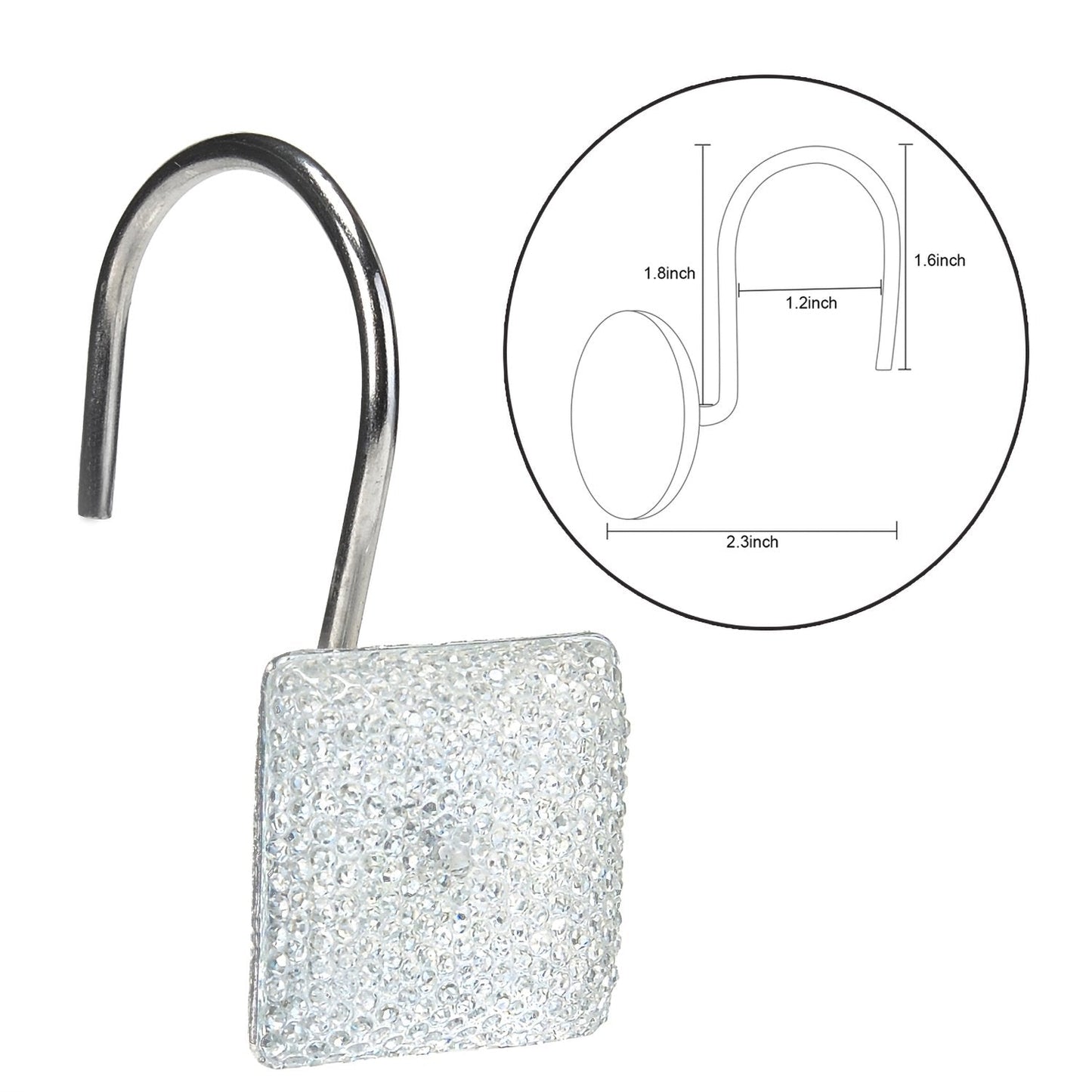 Frendorf | 12-teilig: Dekorative Duschvorhanghaken Badezimmer