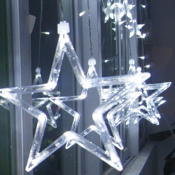 Frendorf | 12 Sterne 138 LED Vorhang Lichterkette