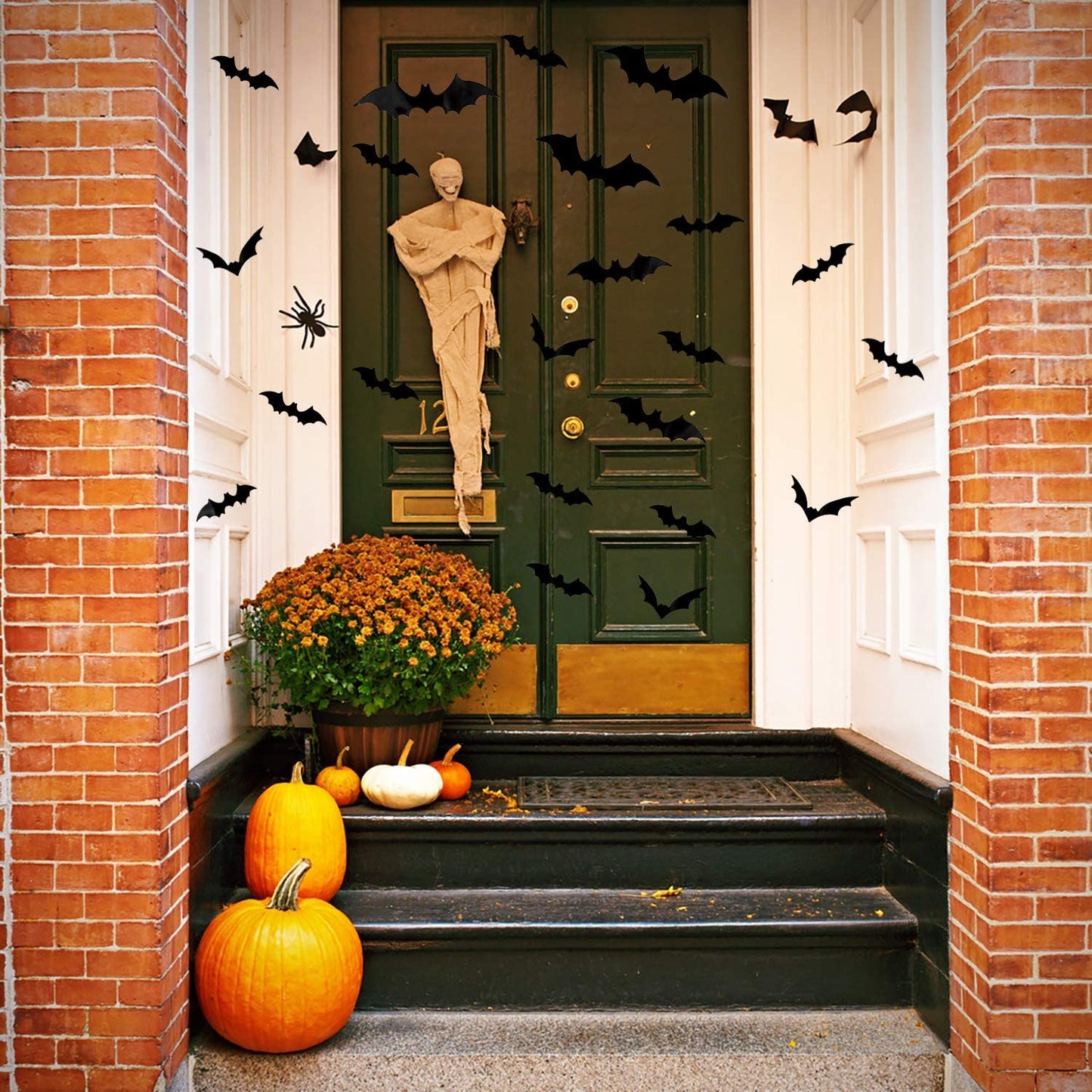 Frendorf | 120-Teile: 3D Fledermaus Halloween Dekorationsaufkleber