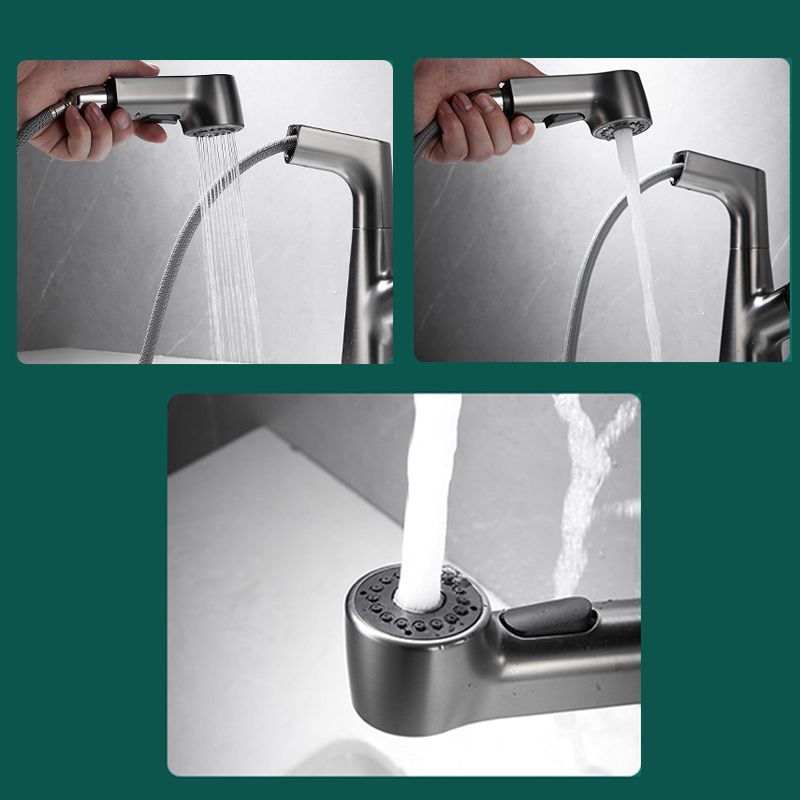 Frendorf | Ausziehbarer Vessel Wasserhahn Moderner Waschbecken Wasserhahn mit einem Hebelgriff