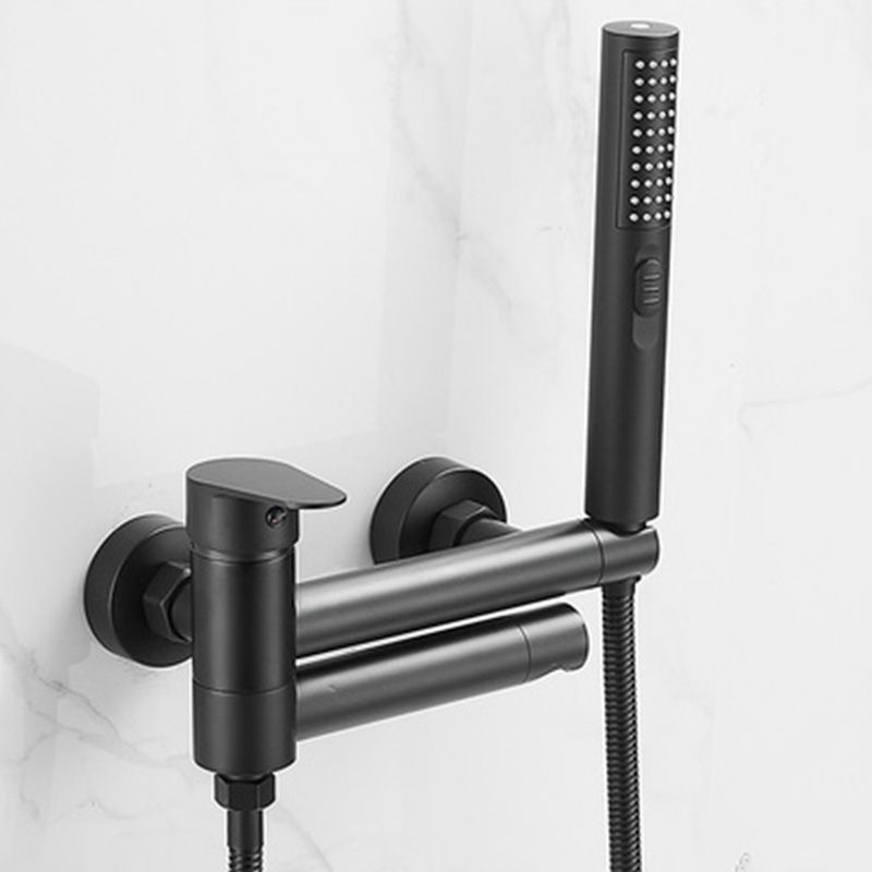 Frendorf | Modernes Badewannenrandstück Einhand-Wandmontage-Badewannenarmatur mit Handbrause