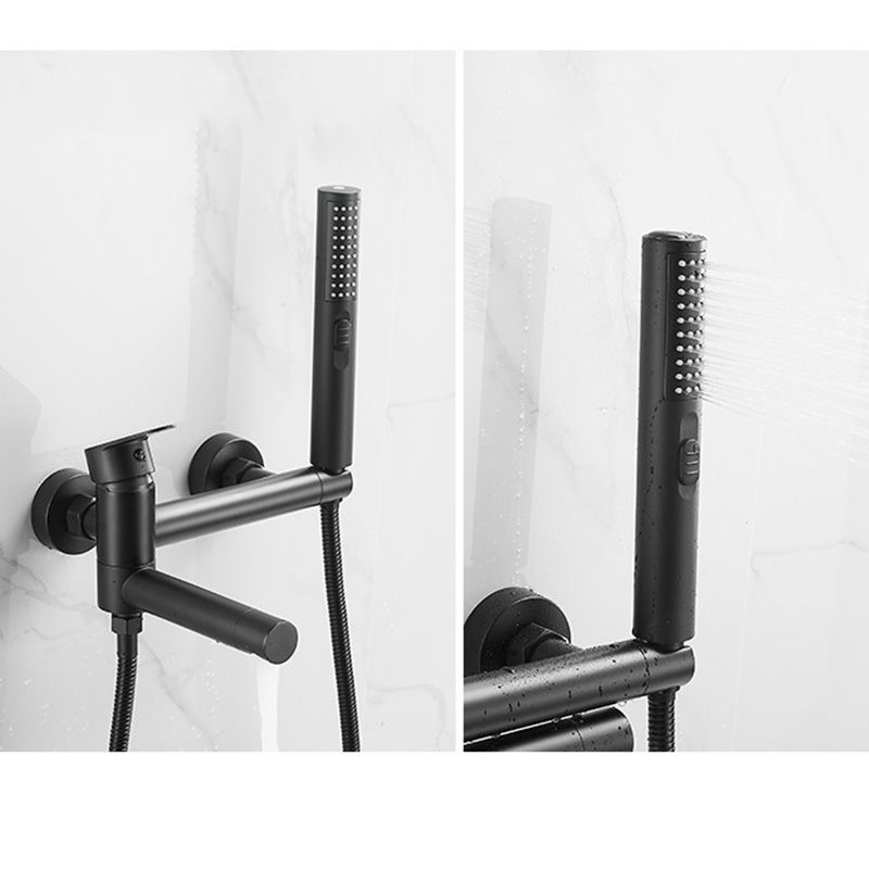 Frendorf | Modernes Badewannenrandstück Einhand-Wandmontage-Badewannenarmatur mit Handbrause