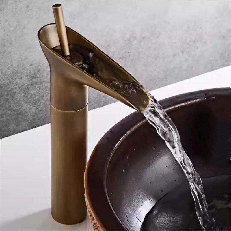 Frendorf | Rundes Einhand-Wasserhahn Landhausstil Waschbeckenarmatur