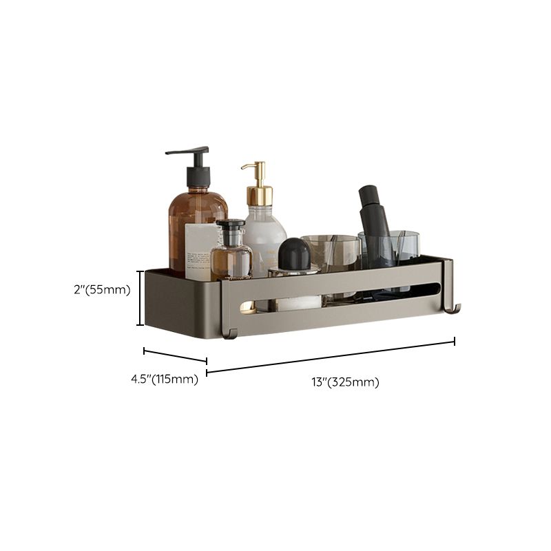 Frendorf | Zeitgemäßes Aluminium Badezimmer Zubehörset Graue Badablage