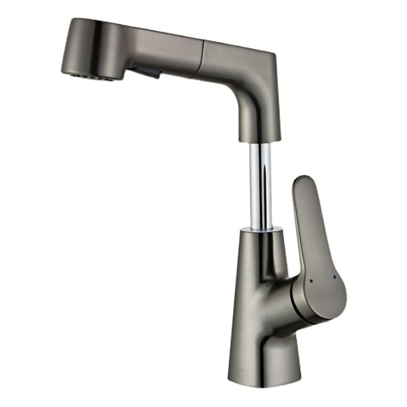 Frendorf | Ausziehbarer Vessel Wasserhahn Moderner Waschbecken Wasserhahn mit einem Hebelgriff