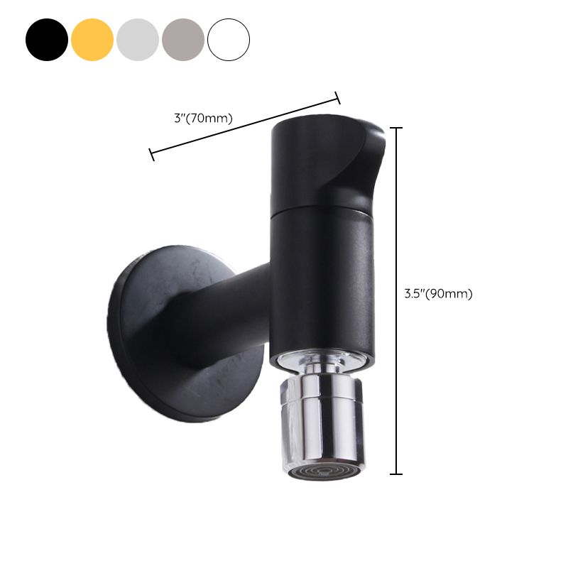 Frendorf | Zeitgenössischer Wandmontierter Badezimmer Wasserhahn Knopfgriff Massivmessing Runder Wasserhahn