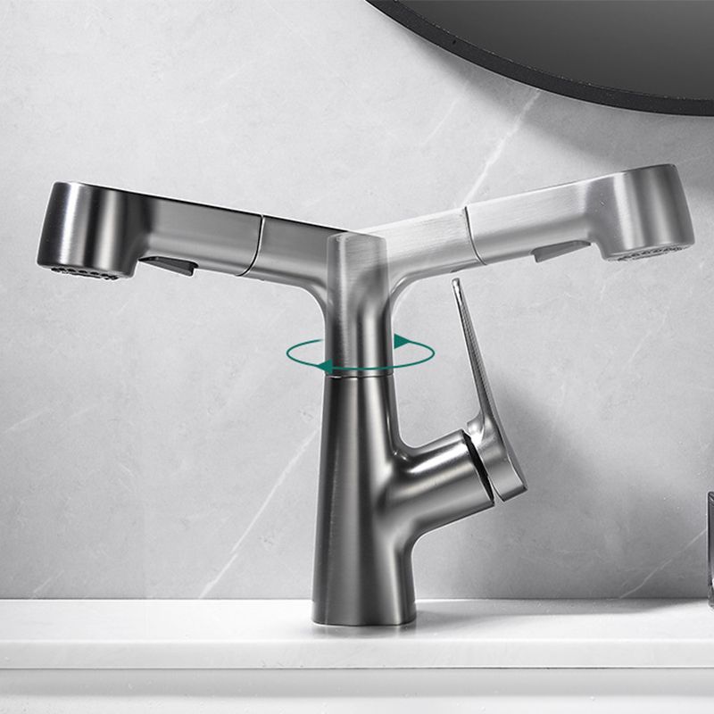Frendorf | Ausziehbarer Vessel Wasserhahn Moderner Waschbecken Wasserhahn mit einem Hebelgriff