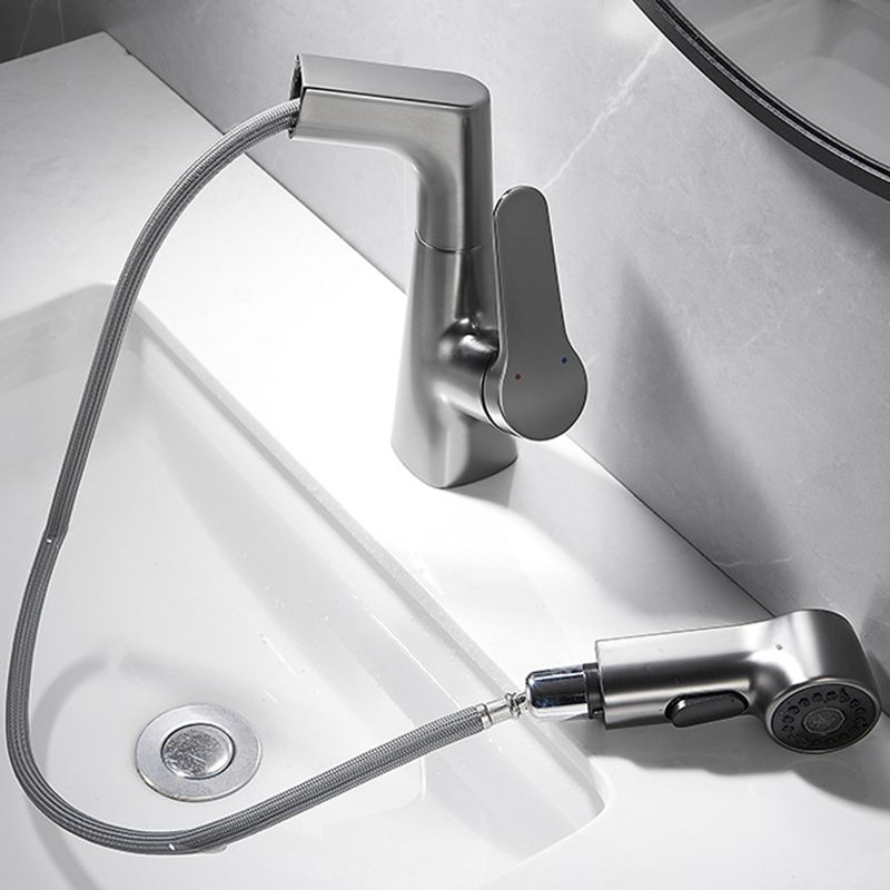Frendorf | Ausziehbarer Vessel Wasserhahn Moderner Waschbecken Wasserhahn mit einem Hebelgriff