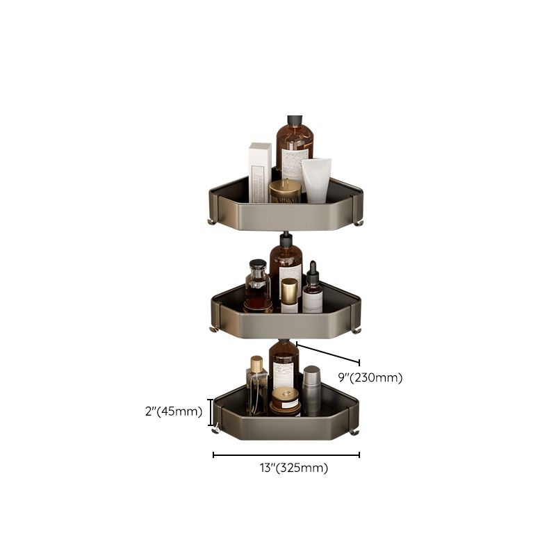 Frendorf | Zeitgemäßes Aluminium Badezimmer Zubehörset Graue Badablage