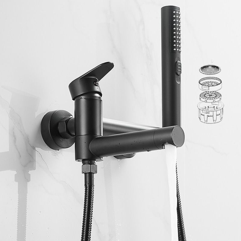 Frendorf | Modernes Badewannenrandstück Einhand-Wandmontage-Badewannenarmatur mit Handbrause