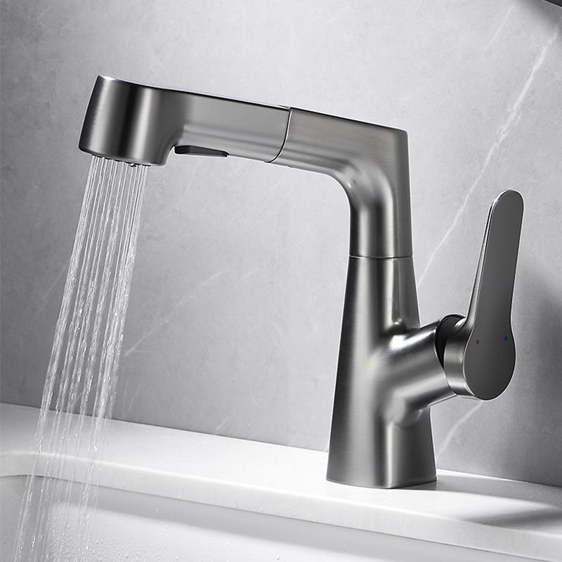 Frendorf | Ausziehbarer Vessel Wasserhahn Moderner Waschbecken Wasserhahn mit einem Hebelgriff
