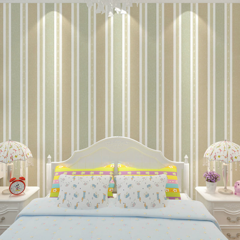 Frendorf | 2 Tone Stripe Kinderbehang für das Schlafzimmer, Vlies-Wanddekoration, 31' L x 20,5" B