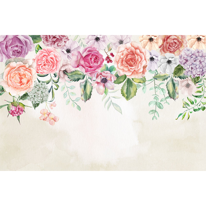 Frendorf | Bloem Patroon Muurdecoraties Hedendaagse Non-Woven Stof Wandbekleding in Roze en Groen