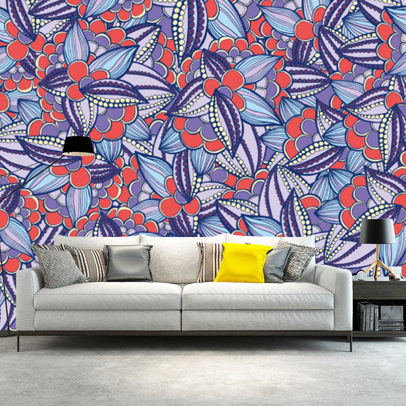 Frendorf | Bloem Plant Muur Decal Boho-Chic Gladde Wand Bekleding in Multikleur, Op Maat Gemaakt