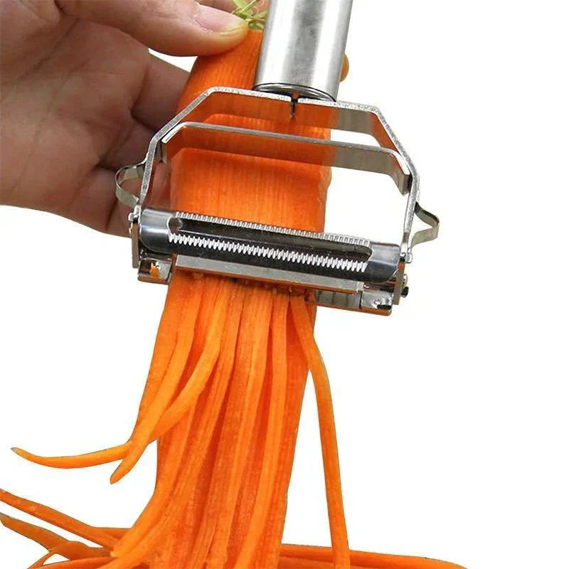 Frendorf | Ultrascharfer Edelstahl Multifunktions-Gemüsehobel & Julienne-Schneider Kartoffel Karottenreibe