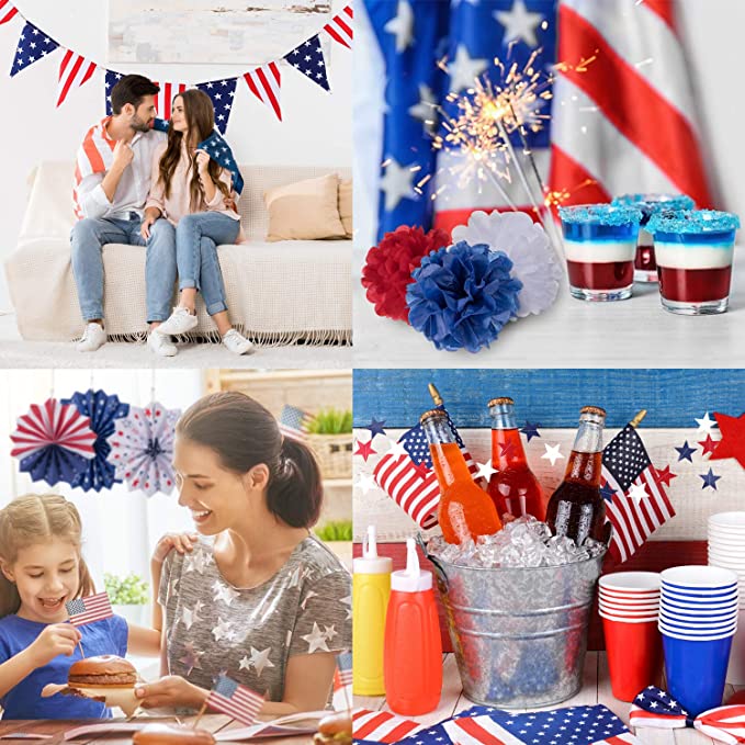 Frendorf | 14-Teilig: Patriotic Party Decorations Set