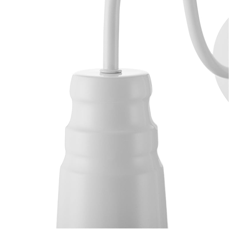 Frendorf | 1 Lampen Metall Wandleuchte Industriestil Schwarz/Weiß Scheune Schirm Porch Wandmontage Licht, 10"/14" Durchmesser