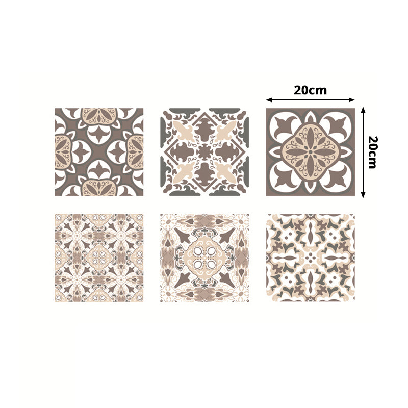 Frendorf | Blau-Braun Bohemia Stick Tapeten 5,2 qm Fleur-De-Lis Bedruckte Wandkunst für Zuhause