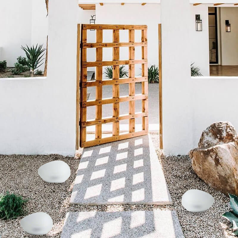 Solar Pebble ABS Sandgestrahltes Glas LED Außenlandschaftslicht