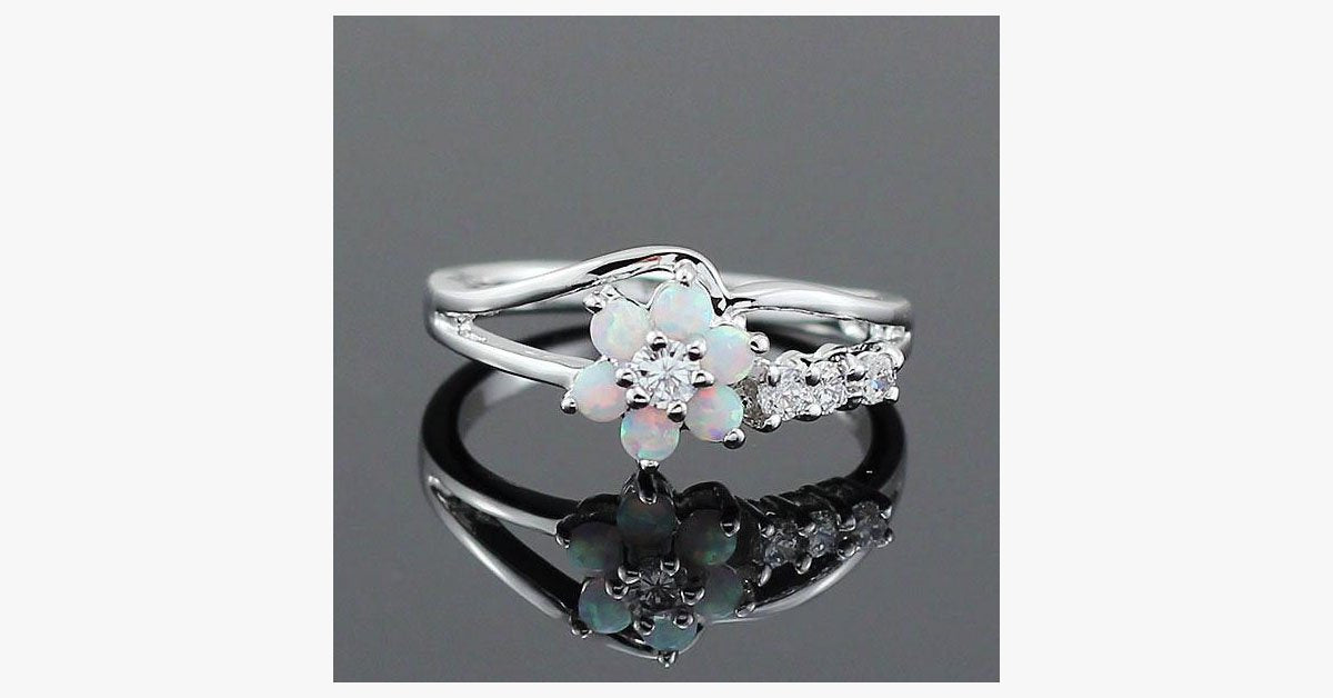 Frendorf | Blumen Feuer Opal Ring