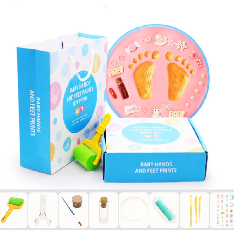 Frendorf | Baby Handabdruck Set mit Ton – Fußabdruck Erinnerung DIY