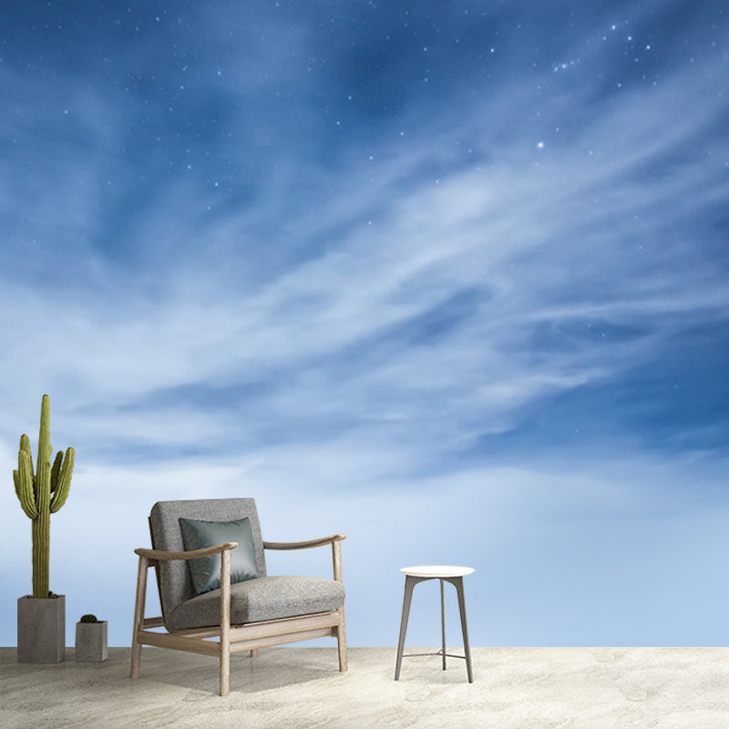 Frendorf | Blauw-Wit Luchtlandschap Muurdecoratie Dazzling Stars Achter Wolk Moderne Waterdichte Wandkunst