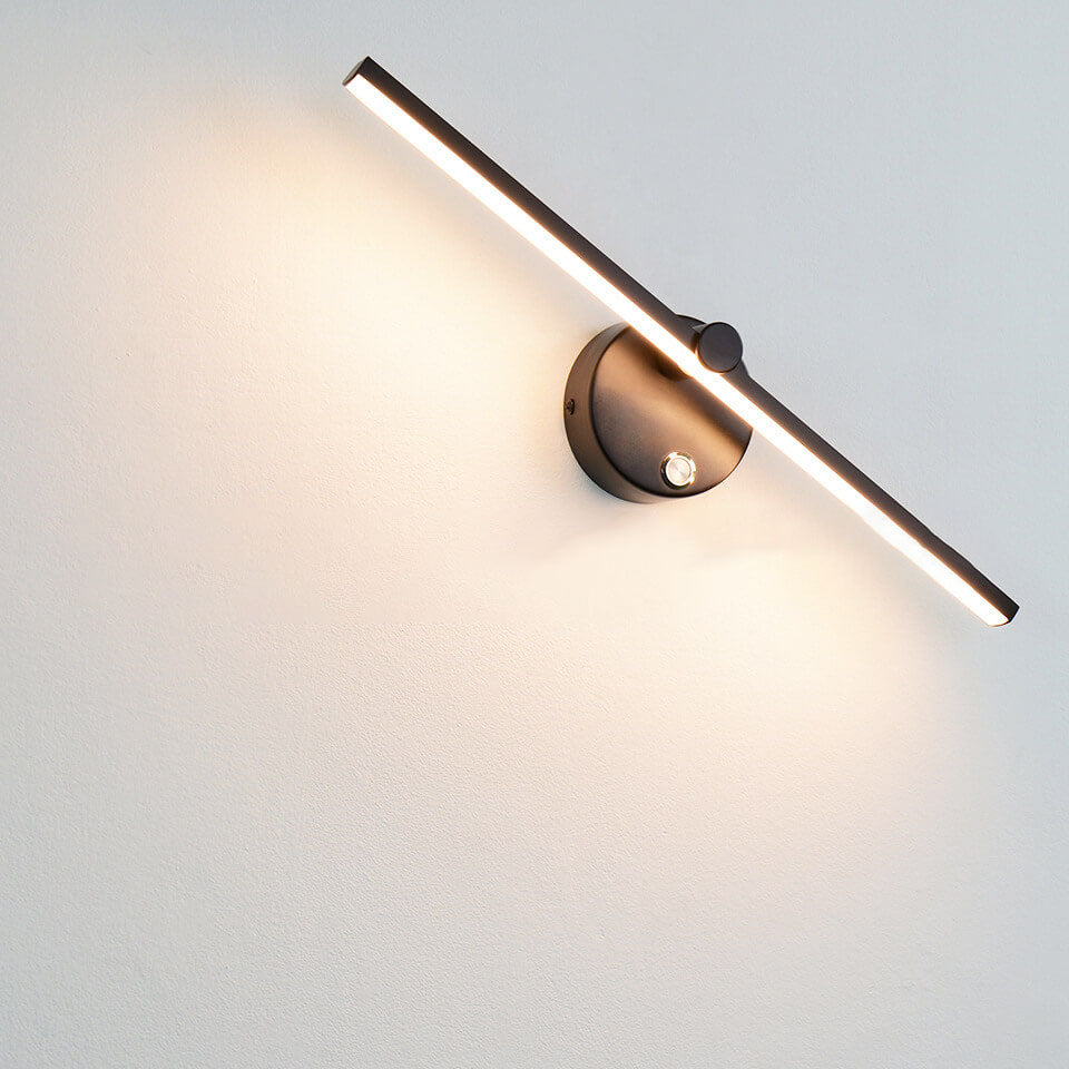 Nordic Minimalist Aluminium Lange Bar Schalter LED Spiegel Wandleuchte Lampe