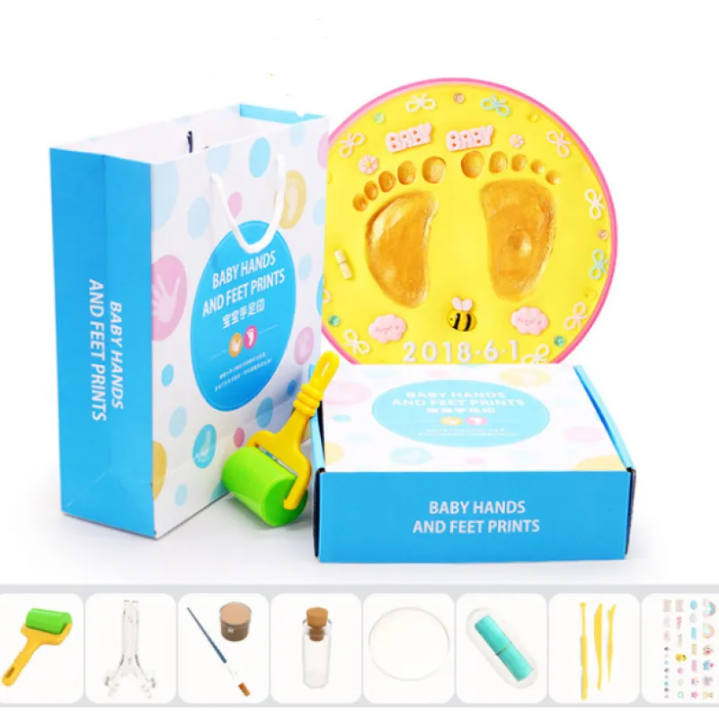 Frendorf | Baby Handabdruck Set mit Ton – Fußabdruck Erinnerung DIY