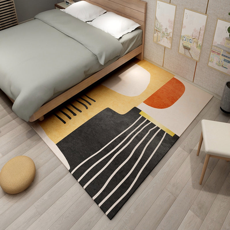 Frendorf | Bold Geometric Color Block Teppich Mehrfarbiger Polypropylen Teppich Haustierfreundlicher Fleckenresistenter Teppich für Wohnkultur