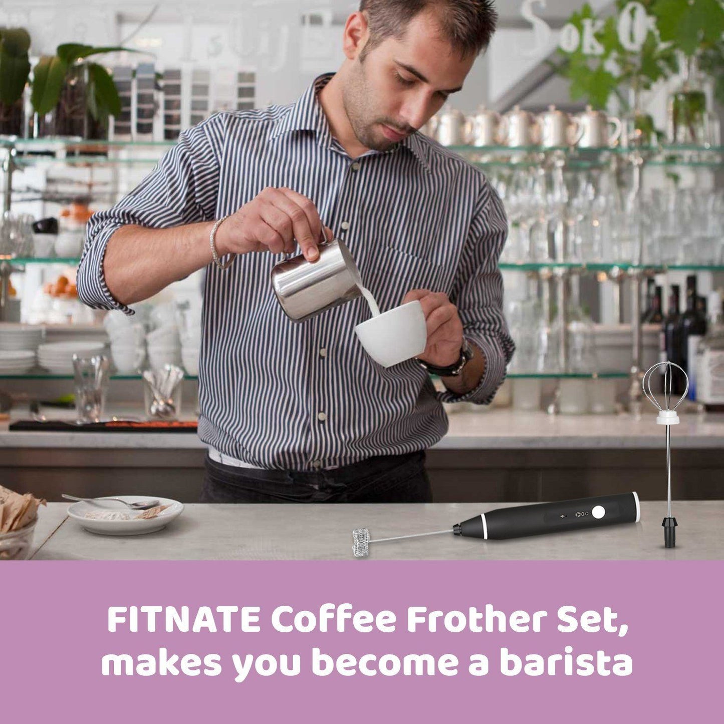 Frendorf | 19-Pack: USB Elektrischer Milch Kaffee Schaumgeyer Pitcher Set