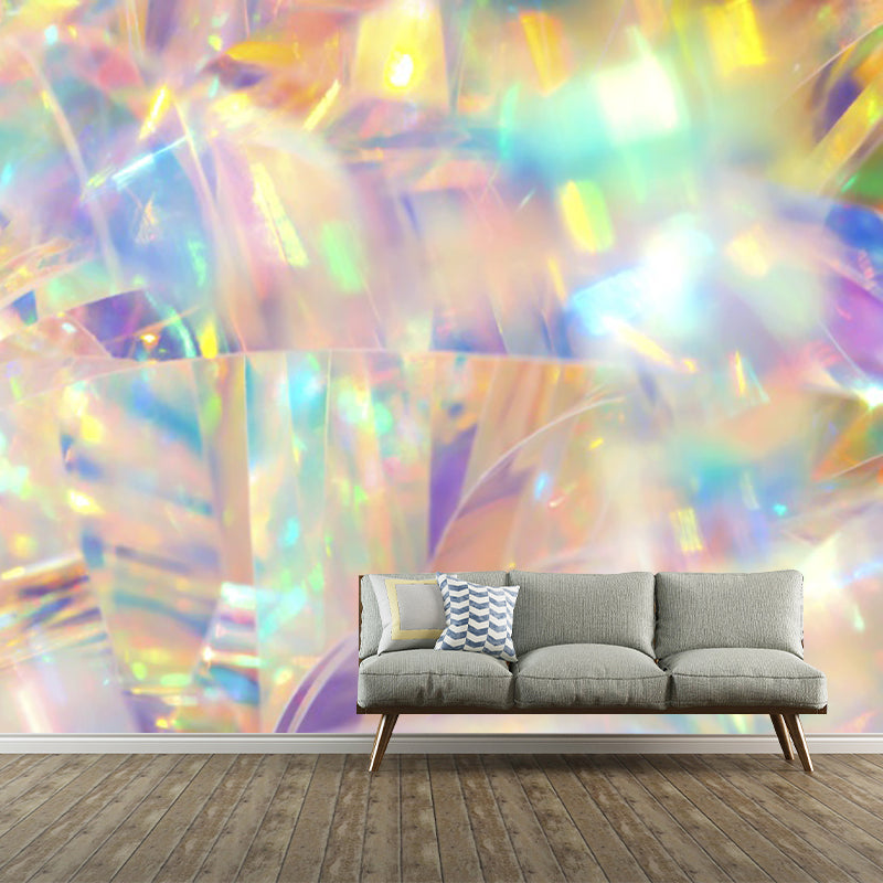 Frendorf | Bright holographic pattern wall sticker for the living room, yellow, custom made available