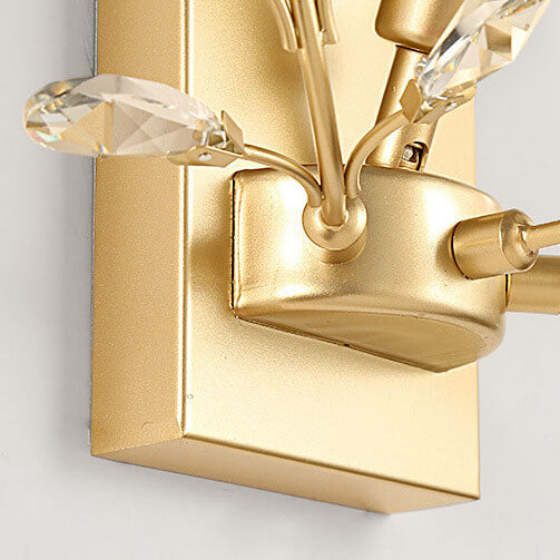Frendorf | Luminis Wandleuchte | Luxus-Kristall-Design | Blattmotiv | 1-flammig & Modern
