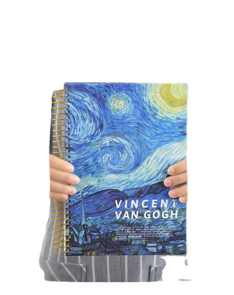 Frendorf | B5 Kunst Impressionismus Monet Berühmtes Gemälde Hardcover goldgebunden Spiral Dickes Notizbuch 150 Blätter