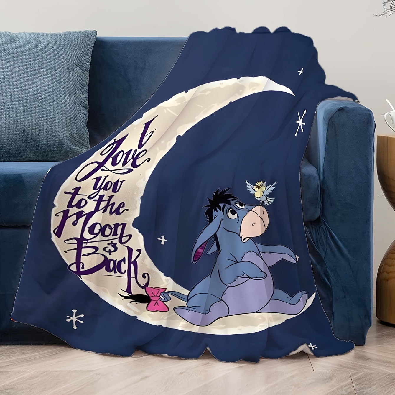 Weiche Fleece-Decke mit Eeyore-Design - Erhältlich in mehreren Größen für alle Jahreszeiten